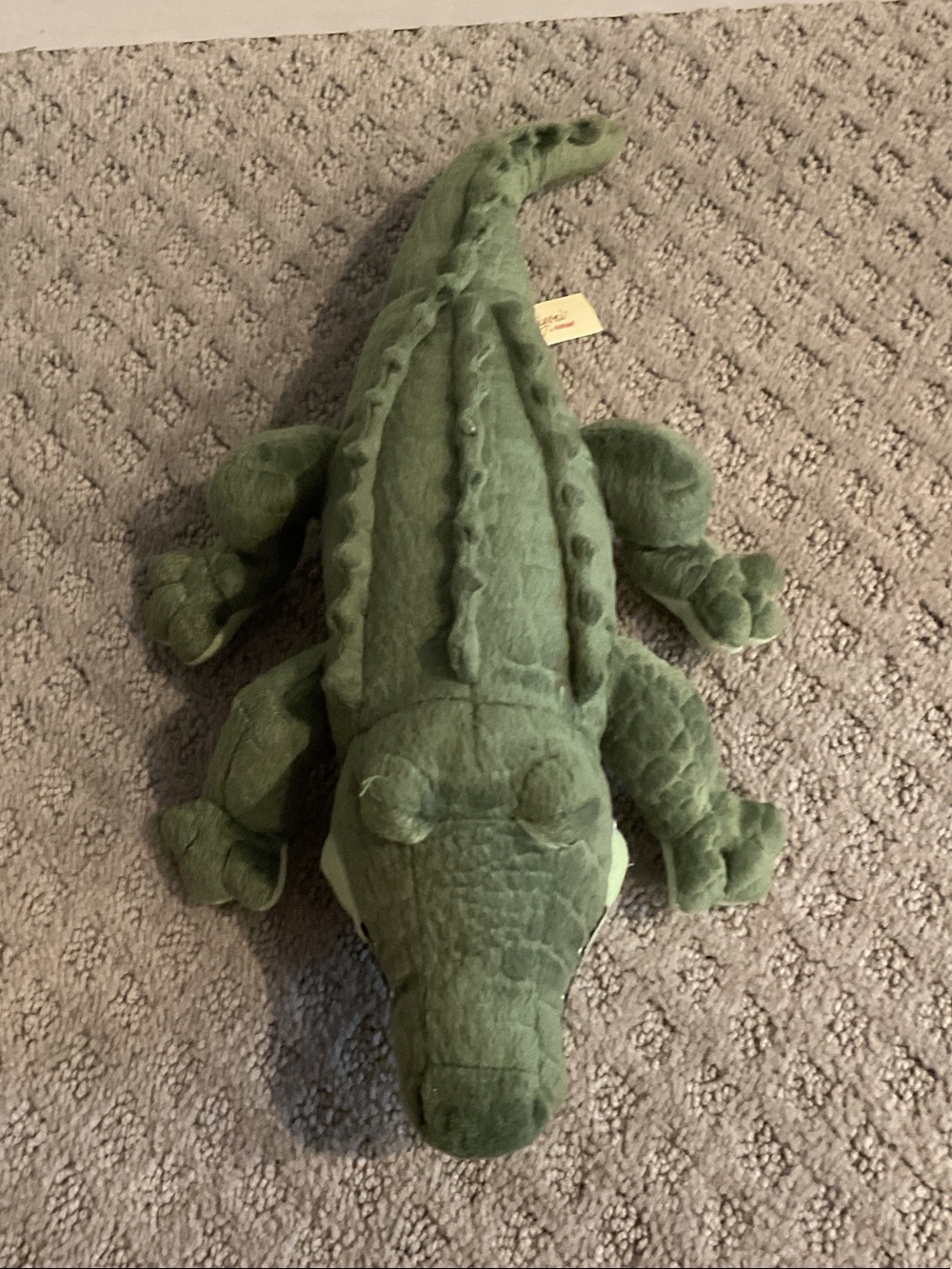 Green Plush Alligator Habitat Toy - Soft Reptile Accessory